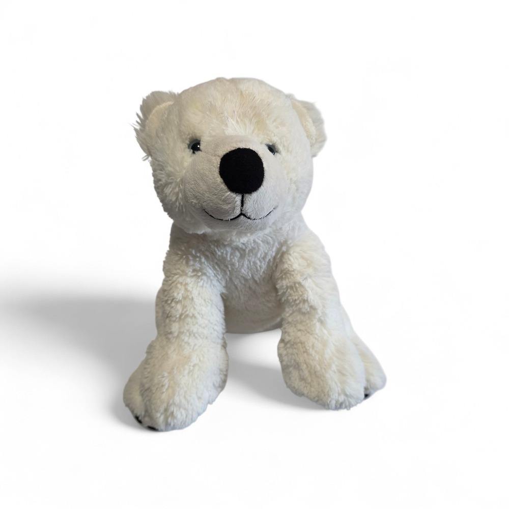Vintage Build a Bear Polar Bear Soft Plush White Fur Black Nose Paw‎ Pads 13"